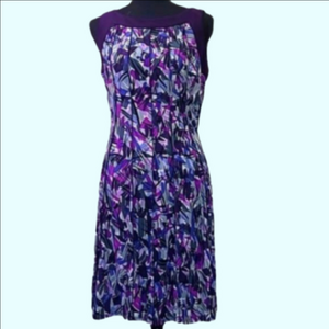 Perceptions Petites sleeveless purple and gray dress. Size 6P.